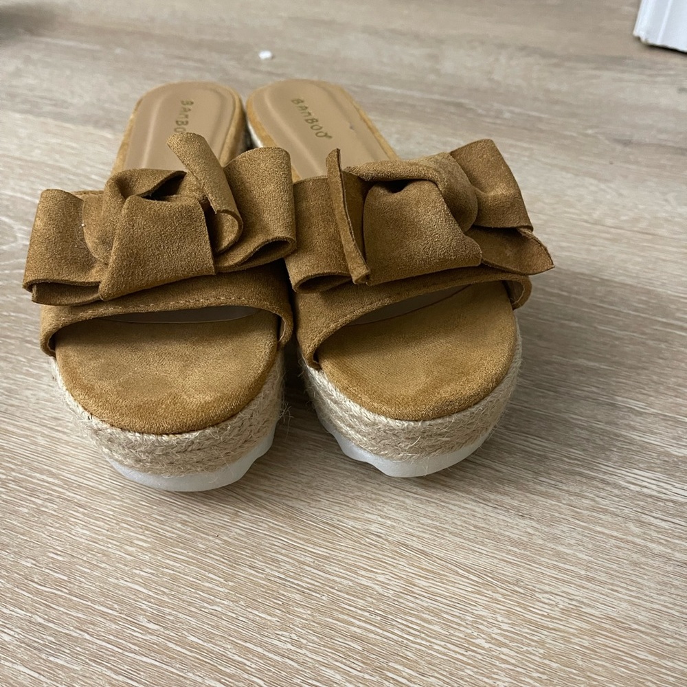 Bamboo platform sandals